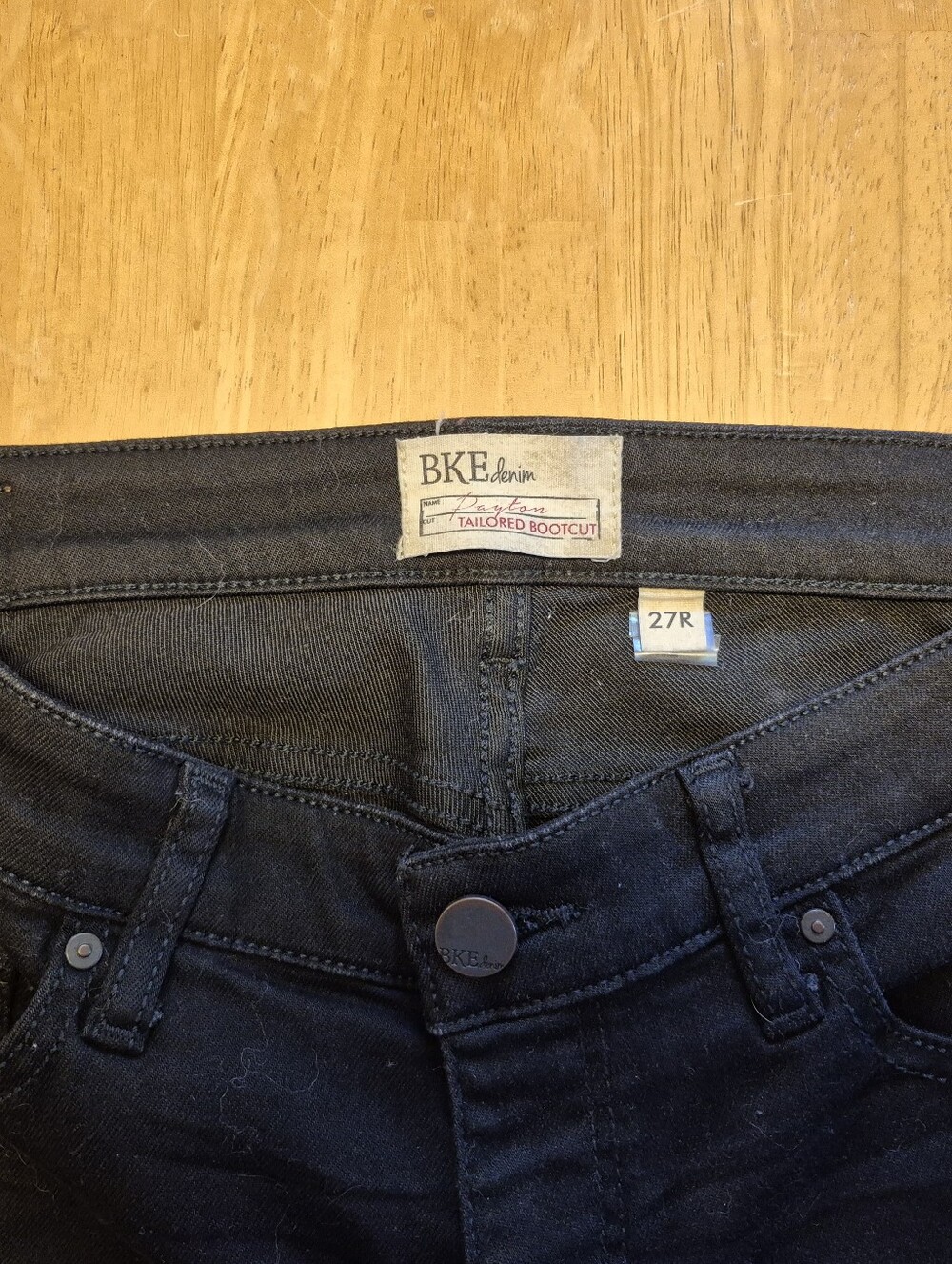 BKE Black Tailored Bootcut Jeans